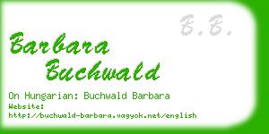 barbara buchwald business card